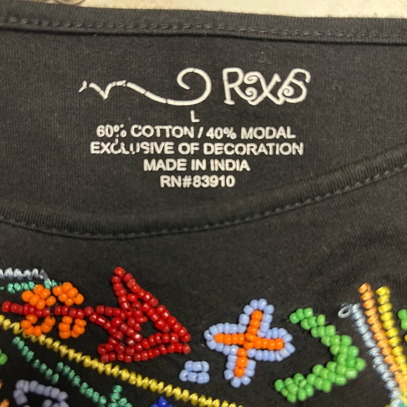 RXB~ Boho Multi-Color Beaded Size Large Dress - Picture 16 of 16